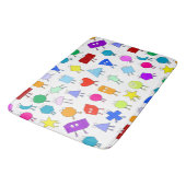 2Dカラフルおよび3D幾何形状パターン子供へ バスマット (アングル)