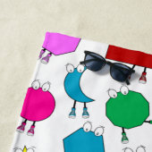 2Dカラフルおよび3D幾何形状パターン子供へ ビーチタオル (インサイチュ)