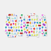 2Dカラフルおよび3D幾何形状パターン子供へ フェイバーボックス (折り畳みなし)