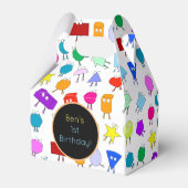 2Dカラフルおよび3D幾何形状パターン子供へ フェイバーボックス (裏面サイド)