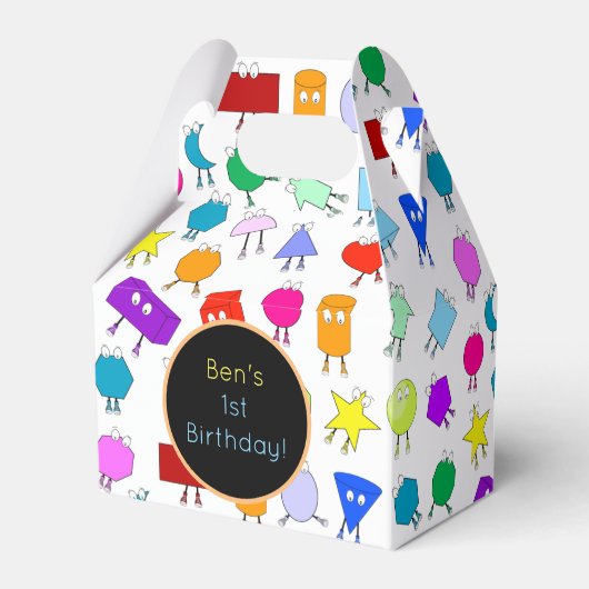 2Dカラフルおよび3D幾何形状パターン子供へ フェイバーボックス (裏面サイド)