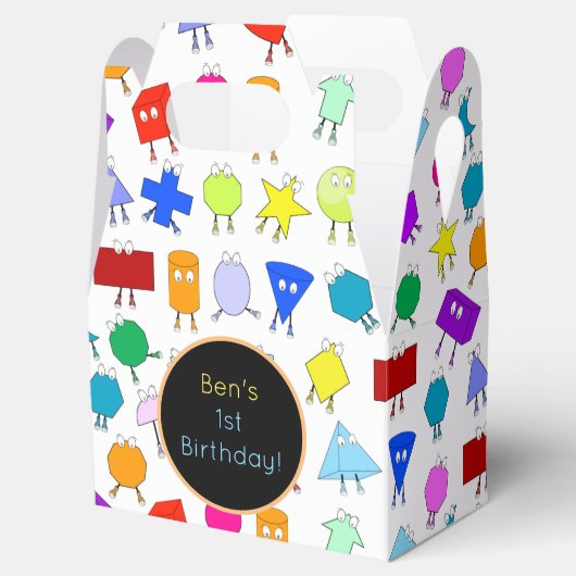 2Dカラフルおよび3D幾何形状パターン子供へ フェイバーボックス (オープン)