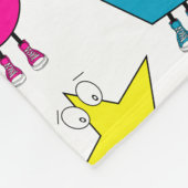 2Dカラフルおよび3D幾何形状パターン子供へ フリースブランケット (角)