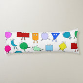 2Dカラフルおよび3D幾何形状パターン子供へ ボディピロー (裏面)