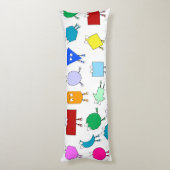 2Dカラフルおよび3D幾何形状パターン子供へ ボディピロー (裏面 (縦))