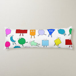 2Dカラフルおよび3D幾何形状パターン子供へ ボディピロー