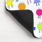 2Dカラフルおよび3D幾何形状パターン子供へ マウスパッド (コーナー)