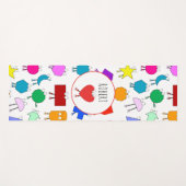 2Dカラフルおよび3D幾何形状パターン子供へ ヨガマット (正面(横))