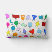 2Dカラフルおよび3D幾何形状パターン子供へ ランバークッション (裏面)