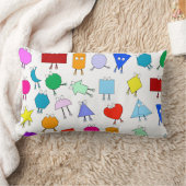 2Dカラフルおよび3D幾何形状パターン子供へ ランバークッション (ブランケット)