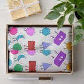 2Dカラフルおよび3D幾何形状パターン子供へ 薄葉紙 (ギフト)