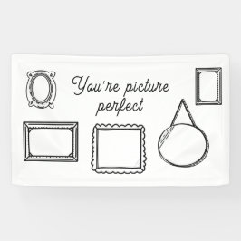 2Dコミックスタイルのフォトブース背景 横断幕