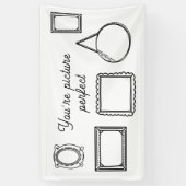 2Dコミックスタイルのフォトブース背景 横断幕 (縦)