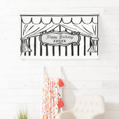 2Dバースデーパーティー漫画スタイル背景 横断幕 (インサイチュ)