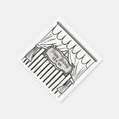 2Dバースデーパーティー漫画スタイル スタンダードカクテルナプキン (角)