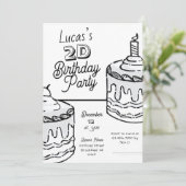 2Dボーイズ第2誕生日漫画スタイル 招待状 (スタンド正面)