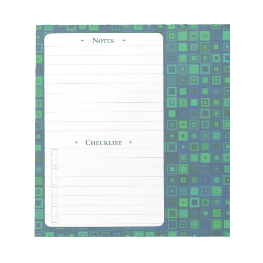 2D正方形 | Daily NotesおよびチェックリストNotepad ノートパッド (正面)