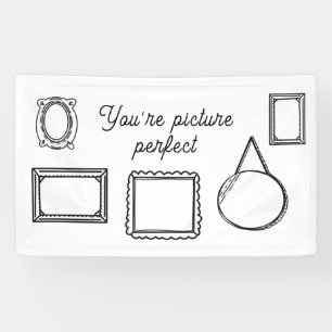 2D漫画スタイルフォトブース背景 横断幕