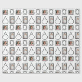 2D漫画スタイル写真枠 ラッピングペーパー (フラット)