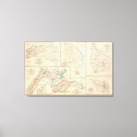 2d部隊AN Va、キャンプ、ピケ、ルート キャンバスプリント (正面)