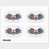 2D BN 506INF楕円形ステッカーのエアアサルトバッジ 長方形シール (シート)