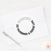 2d husband and isekai life sticker | manhwa sticke ラウンドシール (封筒)