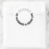 2d husband and isekai life sticker | manhwa sticke ラウンドシール (バッグ)