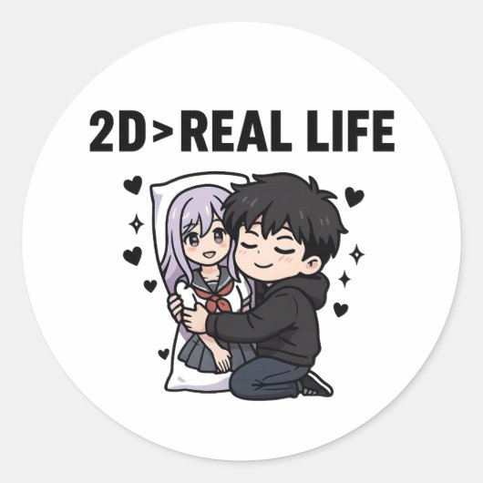 2D > Real Life ラウンドシール (正面)