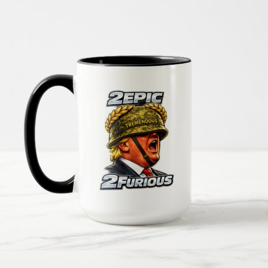 2Epic 2 Furious – Trump Cartoon Parody, Political  マグカップ (左)