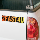 2FAST4U バンパーステッカー (トラック上)