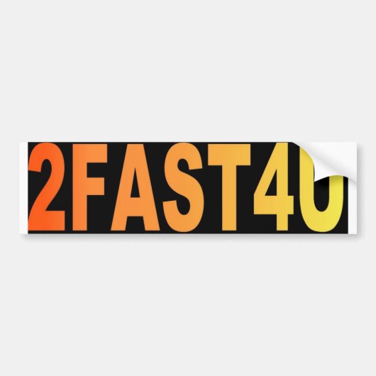 2FAST4U バンパーステッカー (正面)