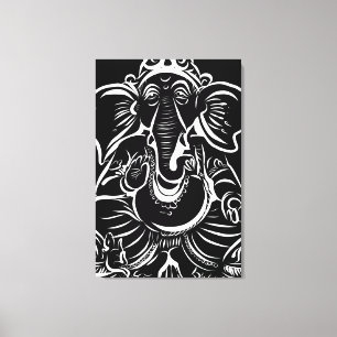 2FT x 3FT GANESHの壁のグラフィックアート キャンバスプリント
