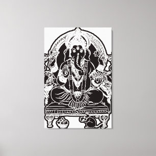 2FT x 3FT GANESHの壁のグラフィックアート キャンバスプリント