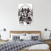 2FT x 3FT GANESH WALL GRAPHIC ART キャンバスプリント (インサイチュ (寝室))