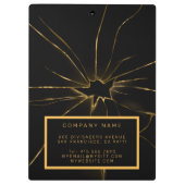 2in1モダンプロフェッショナルガラスの名刺および名刺 クリップボード (裏面)