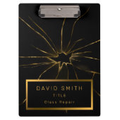 2in1モダンプロフェッショナルガラスの名刺および名刺 クリップボード (正面)