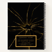 2in1モダンプロフェッショナルガラスの名刺および名刺 ノートブック (裏面)