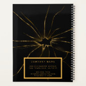 2in1モダンプロフェッショナルガラスの名刺および名刺 プランナー手帳 (裏面)