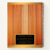 2in1ユニーク金ゴールドラグジュアリーウッドビジネスカード&カード ノートブック (裏面)