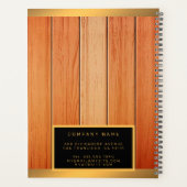 2in1ユニーク金ゴールドラグジュアリーウッドビジネスカード&カード プランナー手帳 (裏面)