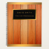 2in1ユニーク金ゴールドラグジュアリーウッドビジネスカード&カード プランナー手帳 (正面)