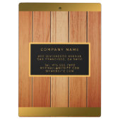 2in1ユニーク金ゴールドラグジュアリーウッド名刺&デスク クリップボード (裏面)