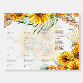 2in1 ナチュラルなひまわり席次表 ウェディング フォト