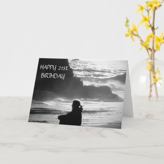 ***2ist***誕生日 – 冒険とおもしろい カード (黄色い花)