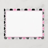 #2Modernピンクグレーの黒丸レシピカード ポストカード (裏面)