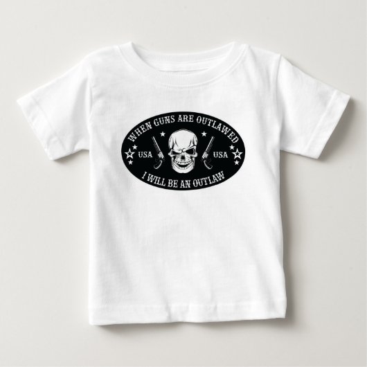 2ndアメンドメントスロー枕 ベビーTシャツ (正面)