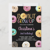 2ndゴールデングリッタードーナツ誕生日招待状 招待状 (正面)