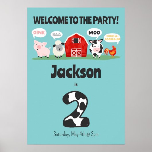 2ndバースデーオインクバアモーウェルカム誕生日 ポスター (正面)