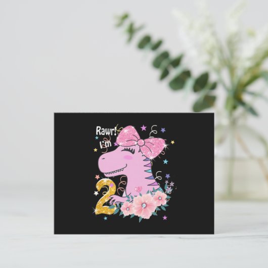 2ndバースデーガールディノ恐竜の衣装プレミアム 案内ポストカード (スタンド正面)