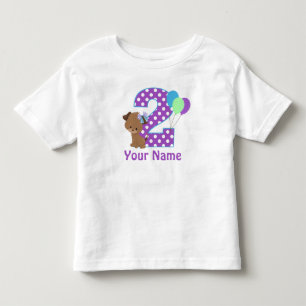 2ndバースデーガールパピーTパーソナライズされたシャツ トドラーTシャツ